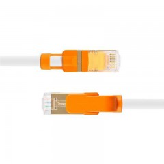 ☆包尔星克 POWERSYNC CAT7-KRMG0159-3 七类网线 1.5米 高速纯铜 千兆网络圆线 铝箔屏蔽 耐摇摆 珠光白色