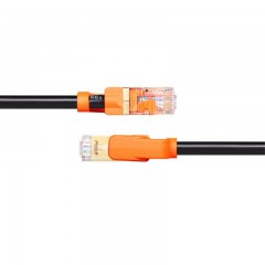 ☆包尔星克 POWERSYNC CLN7GAR0150 CAT7超七类网线 圆线 双色 抗摇摆 双屏蔽 双绞 黑色 15米