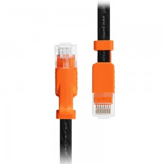 ☆包尔星克 POWERSYNC CLN6GAF0010 CAT6超六类网线抗摇摆扁线 双绞 千兆 黑配橘 1米