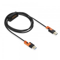 ☆包尔星克 USB3-EKM200B USB3.0多功能资料对拷线对传线 1.5米 黑配橘