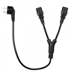 ☆包尔星克 POWERSYNC MPKC0015 电脑主机显示器一分二电源线 黑色 1.5米