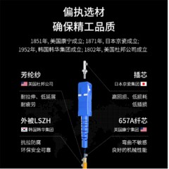 ☆博扬 BOYANG BY-5221SM 电信级光纤跳线ST-ST 5米 单模单芯 低烟无卤环保光纤线 收发器尾纤