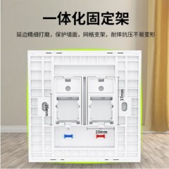 ☆海乐 HAILE HT-8602 86型双口网络信息面板/网线插座/电脑插座/网络信息插座 白色