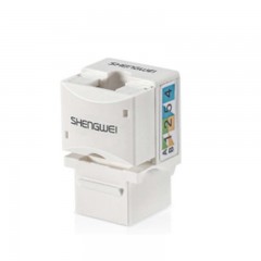 ☆胜为 SHENGWEI SIM-501 超五类网络信息模块 工程级镀金 CAT5E模块 超五类非屏蔽RJ45模块