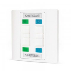 ☆胜为（SHENGWEI）SIP-204 工程级四口语音信息面板 开关插座面板 86型
