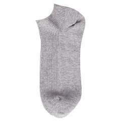 ☆苏宁极物 5双装 女士抗菌防臭双针全棉船袜 浅灰色