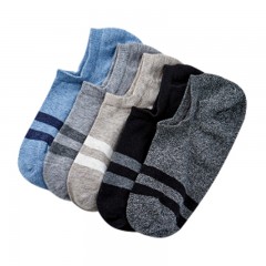 ☆苏宁极物 男士抗菌条纹浅口船袜 黑色、黑花灰、浅咖、牛仔蓝、浅灰