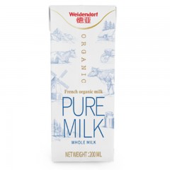 德亚-全脂高钙有机纯牛奶-200ml*10盒-单位：箱