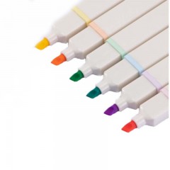 得力-S742-方杆荧光笔(混)-(6支/盒)-单位：盒-起订量2盒