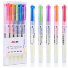 得力- S619- 荧光笔(混）-(5支/盒)-单位：盒- 起订量3盒