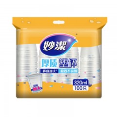 妙洁-COOL-酷杯320ml-100只装-单位：个-起订量10包