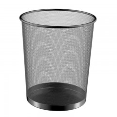 五月花-B295-分类垃圾桶-15L超大号φ295mm稳固金属丝网垃圾篓-办公室居家纸篓-黑色-单位：桶-起订量3