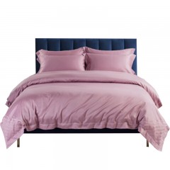 罗莱家纺( LUOLAI )-四件套纯棉贡缎床上用品全棉四件套纯棉贡缎床单被套双人床套件家纺-粉嘉丽-1.8米床-被套220x250cm- 单位：套