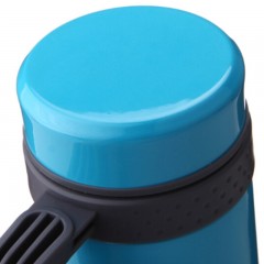 哈尔斯 304不锈钢雅士办公保温杯有手柄男女商务保温杯带茶隔450ML  LBG-450-1