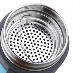 哈尔斯 304不锈钢雅士办公保温杯有手柄男女商务保温杯带茶隔450ML  LBG-450-1