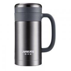 哈尔斯 保温杯男女泡茶 304不锈钢水杯带手柄办公室茶杯HBG-450-13