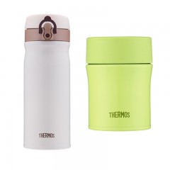 膳魔师 时尚不锈钢焖烧罐保温杯男女套装组JBM-500+TCMB-400