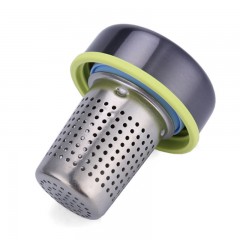 膳魔师/THERMOS 400ml 带滤网 不锈钢保温杯  灰色 TCCG-400