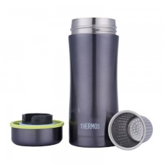 膳魔师/THERMOS 400ml 带滤网 不锈钢保温杯  灰色 TCCG-400