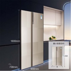 卡萨帝  CASARTE  BCD-619WDCQU1619升无霜变频对开门冰箱全景抽屉空间三重净化除菌干湿分储风范金