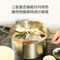 菲仕乐（Fissler）EM0511120000-Q 乔伊双耳汤锅带玻璃盖+材质：不锈钢+玻璃 规格：直径20CM  颜色：银色+计量单位：套+起订量：100（单位：个）