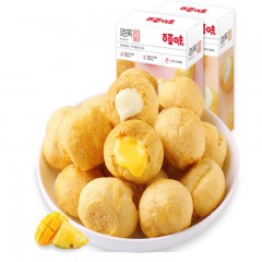 百草味 泡芙60g 牛奶味*3袋 单位：盒