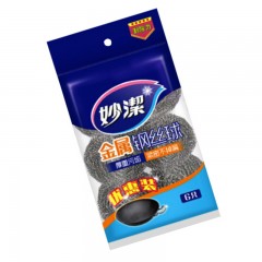 妙洁 MHB6 6917751461353 金属钢丝球6颗装 （5袋）（单位：袋）