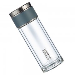 炊大皇-HM26A2-和茗茶水分离玻璃杯-260ml-海水蓝-单位：个