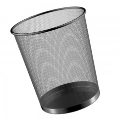 五月花-B295-分类垃圾桶-15L超大号φ295mm稳固金属丝网垃圾篓-办公室居家纸篓-黑色-单位：桶-起订量3