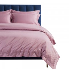 罗莱家纺( LUOLAI )-四件套纯棉贡缎床上用品全棉四件套纯棉贡缎床单被套双人床套件家纺-粉嘉丽-1.8米床-被套220x250cm- 单位：套