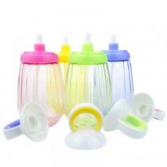 富光 创意南瓜形咔咔儿童吸管杯 可爱学生塑料杯 便携防漏太空水杯 FGA126-450