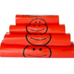 国产 包装袋尺寸：50*30cm；红色透明；正品料 5丝加印LOGO 和广告语 5000只/包