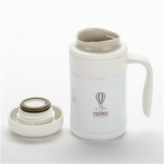 膳魔师 真空不锈钢咖啡杯TCMG-370 象牙白/咖啡棕