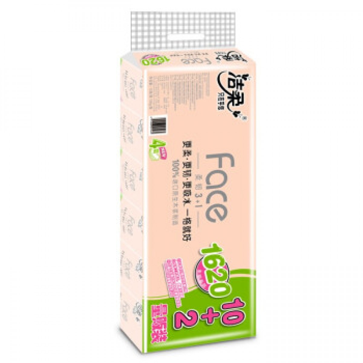 洁柔 PJ199-12 有芯卷纸 4层135g 12卷/提 6提/袋 单位：提