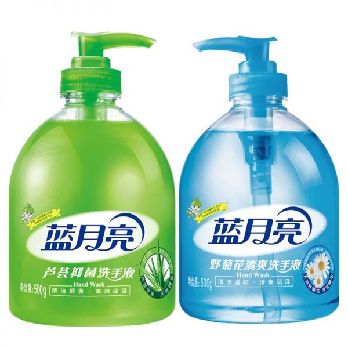 蓝月亮 (芦荟洗手液500g+野菊花洗手液500g)/套  单位：套