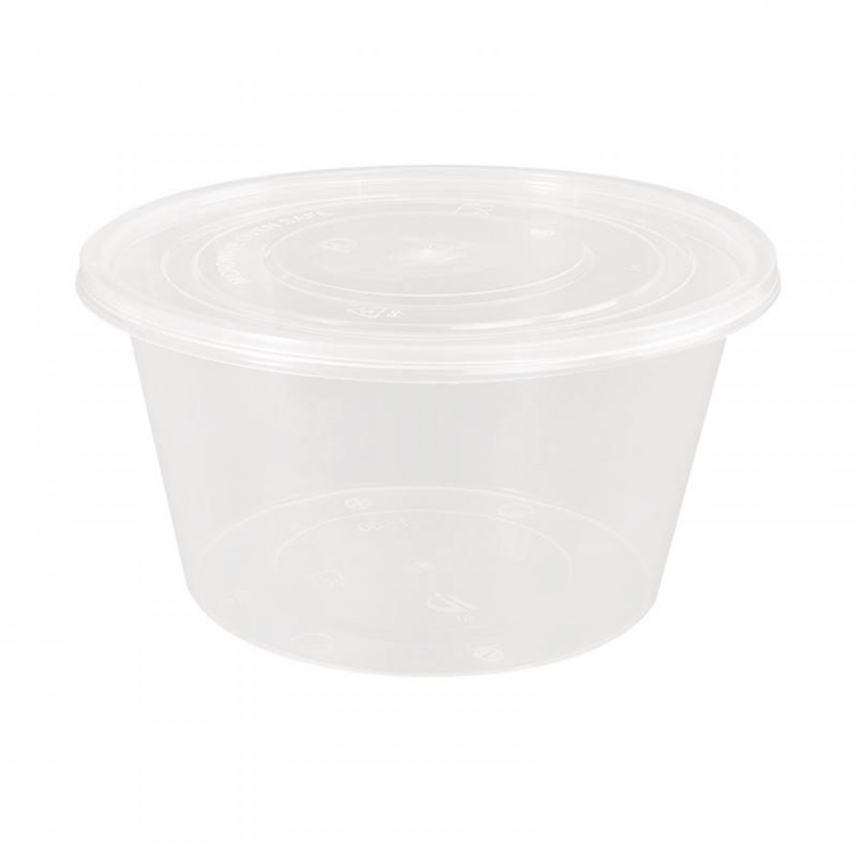 特美居 一次性汤碗圆形塑料打包盒圆碗150只装150ml加厚带盖防烫外卖快餐盒打包餐具透明装 5箱起订 单位：箱