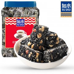 如水 酥糖干货饼干糕点零食 量贩欢聚果盘礼品 红糖黑芝麻酥650g 单位：罐