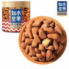 如水开口松籽东北原味松子手剥松子坚果干果零食炒货 开口松籽200g/罐