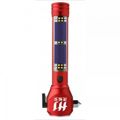 虎鲸安 逃生应急多功能手电筒安全锤破窗锤 多合一爆闪灯警报器应急电源红色款 单位：个