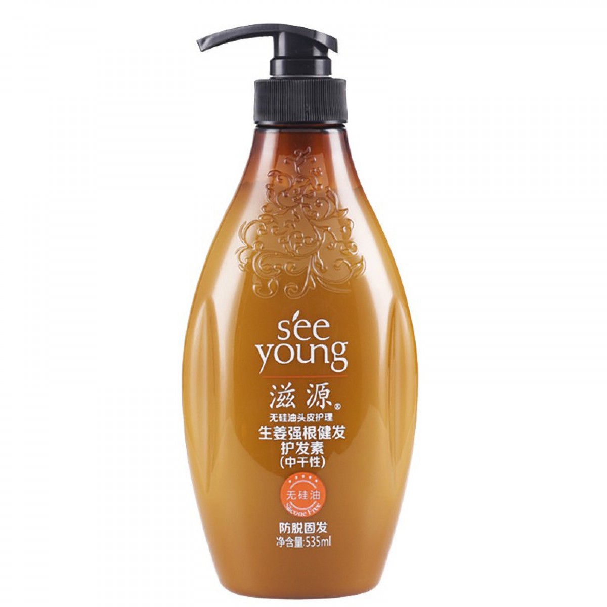 滋源生姜强根健发护发素535ml（无硅油 修复受损 中干性头皮适用）单位：瓶