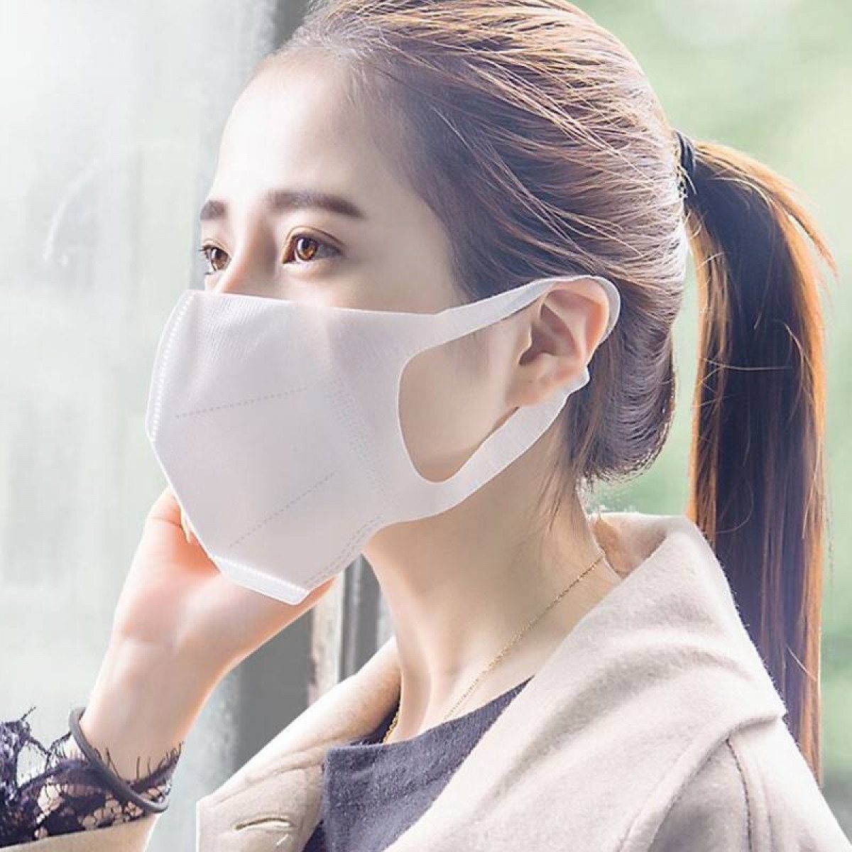 谋福（CNMF）107儿童口罩一次性口罩透气防尘男童女童3D立体小孩宝宝防飞沫熔喷无纺布口罩（10个装）单位：个  100个起订