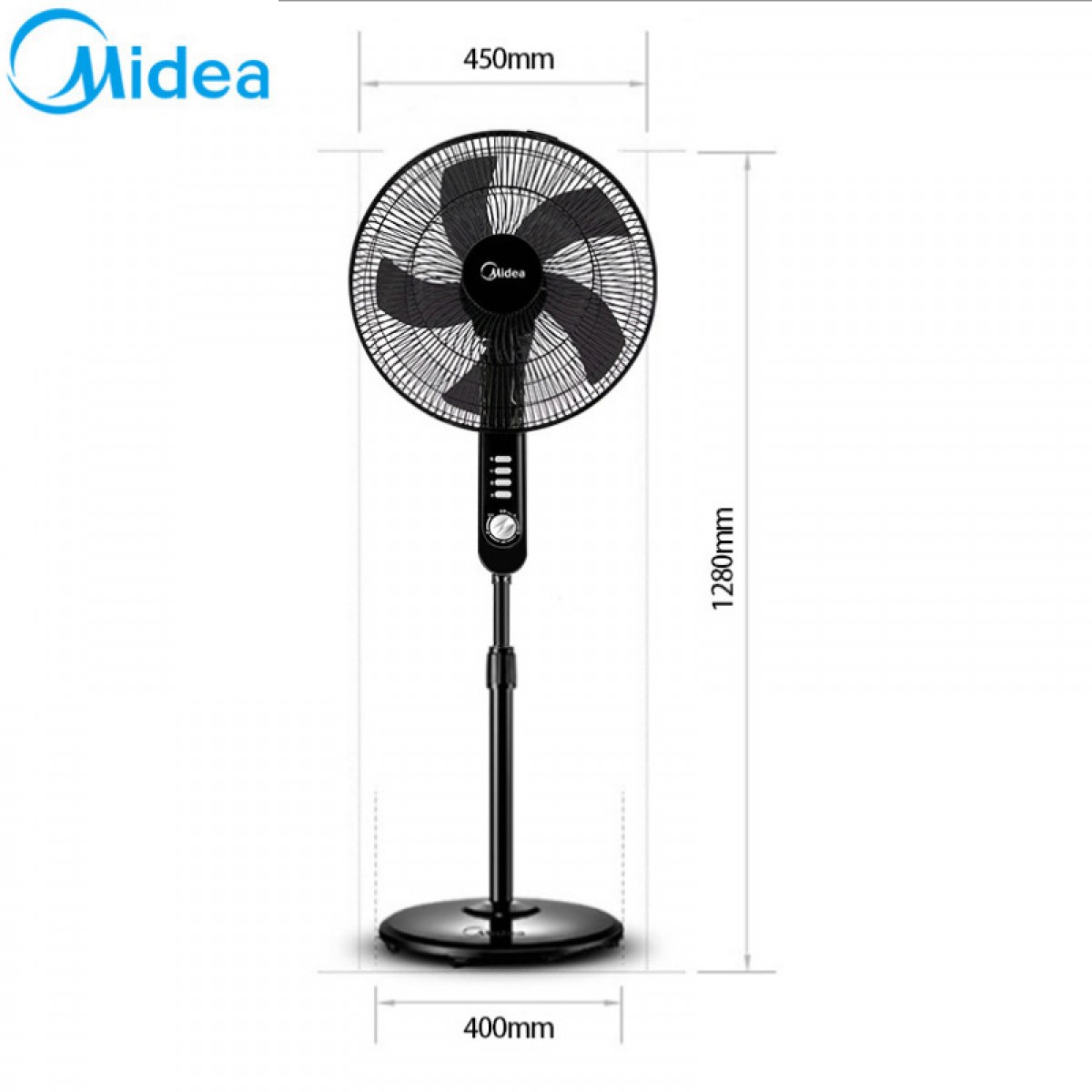 美的（Midea）FS40-15F1落地扇5叶电风扇家用风扇摇头定时升降强风轻音台式风扇 16吋五叶定时 单位：台