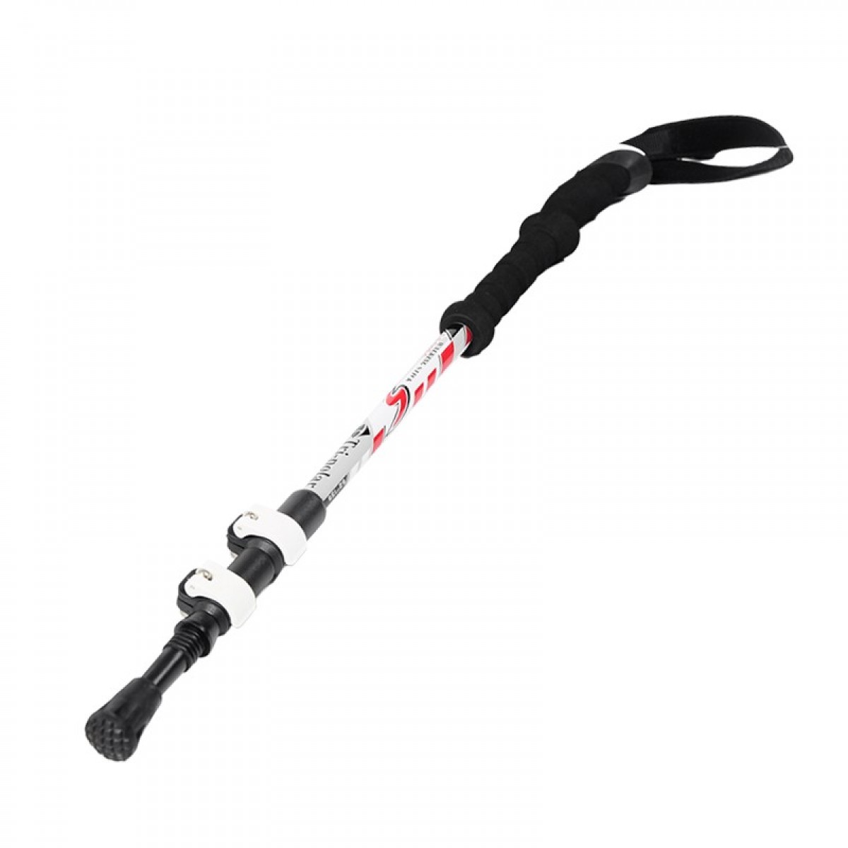 三极户外（Tri-polar）外锁登山杖户外出游男女碳素轻便伸缩徒步爬山拐棍手杖登山装备TP3908 红色 单位：把