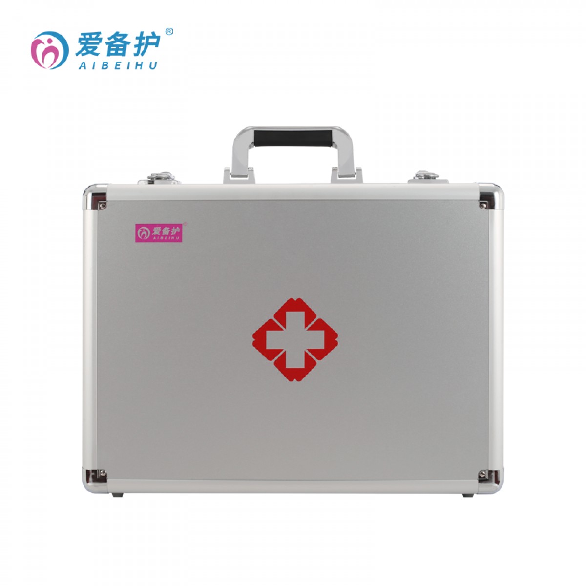 爱备护 安全生产实验室车用急救箱综合型应急箱出诊箱银白色ABH-S005A 单位：个