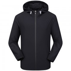 三极户外 Tri-polar皮肤风衣情侣男女皮肤衣女夏季薄款弹力运动速干外套风衣TP1851 男黑色 (M~4XL可选)单位：件