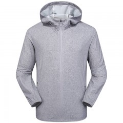 三极户外 Tri-polar皮肤风衣情侣男女皮肤衣女夏季薄款弹力运动速干外套风衣TP1851 男麻灰 (M~4XL可选)单位：件