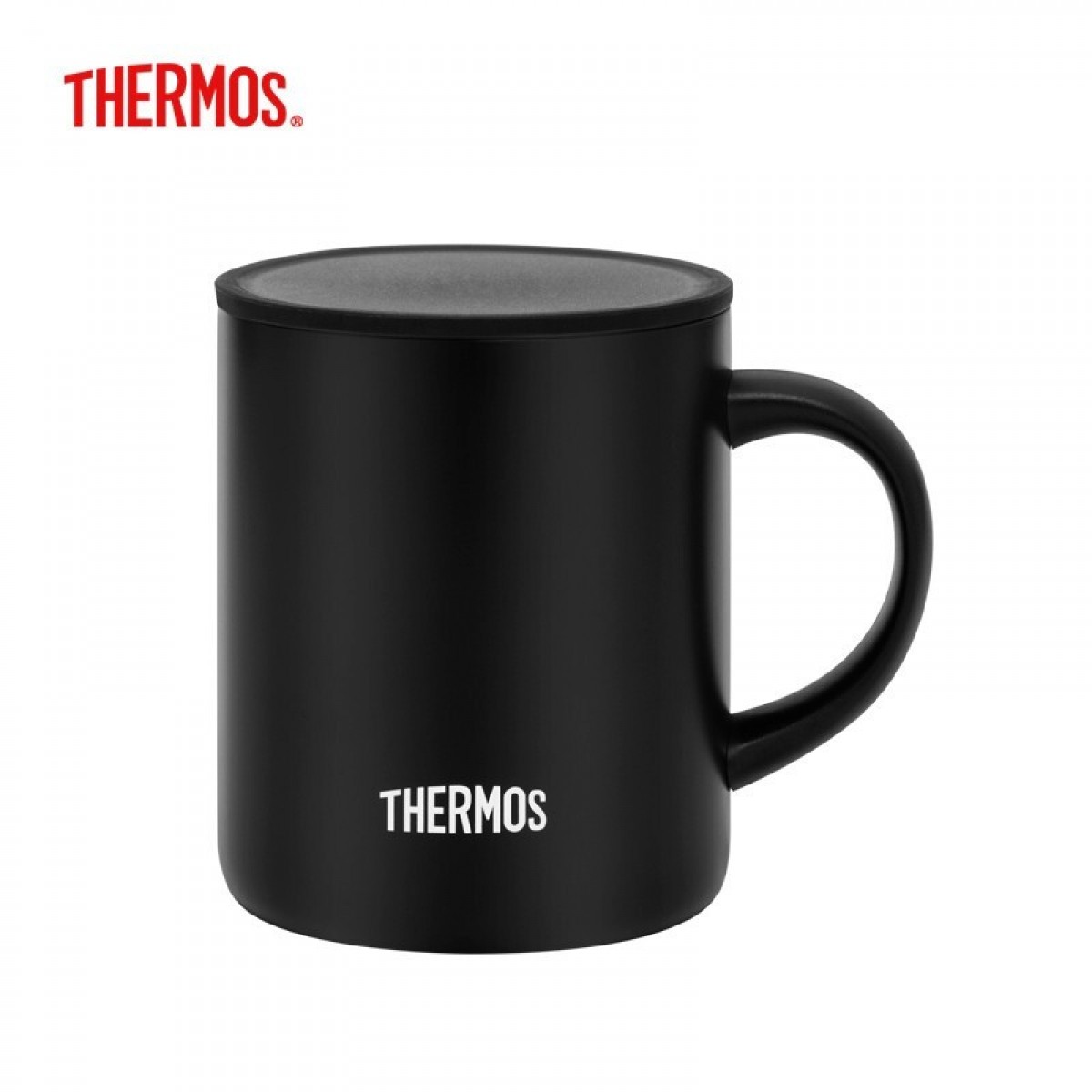 膳魔师 THERMOS 带盖不锈钢马克杯防烫儿童杯简约杯 TJDG-323 BLACK 简约黑 320ml 单位：个