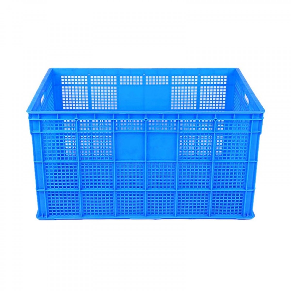 邦耀 周转筐水果筐长方形塑料筐子镂空加厚蓝色框子服装厂工厂运输适用 1米筐外：1027*674*535mm 单位：个