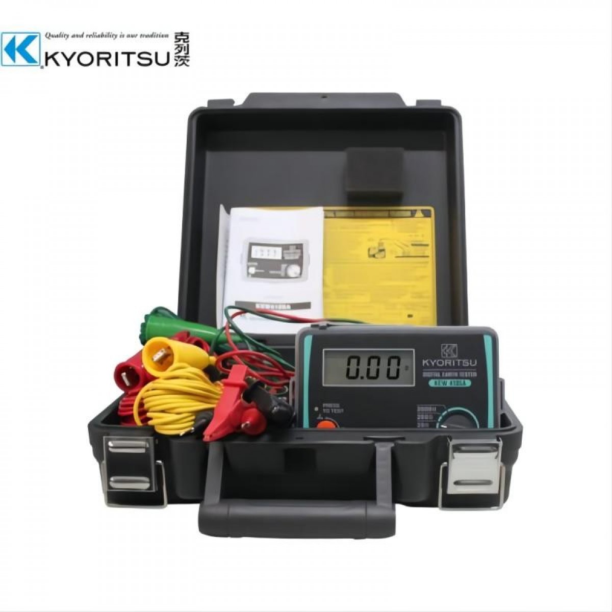 克列茨KYORITSU 接地电阻测试仪 KEW4105AH数字式接地摇表建筑防雷接地检测 (硬质箱) 单位：台