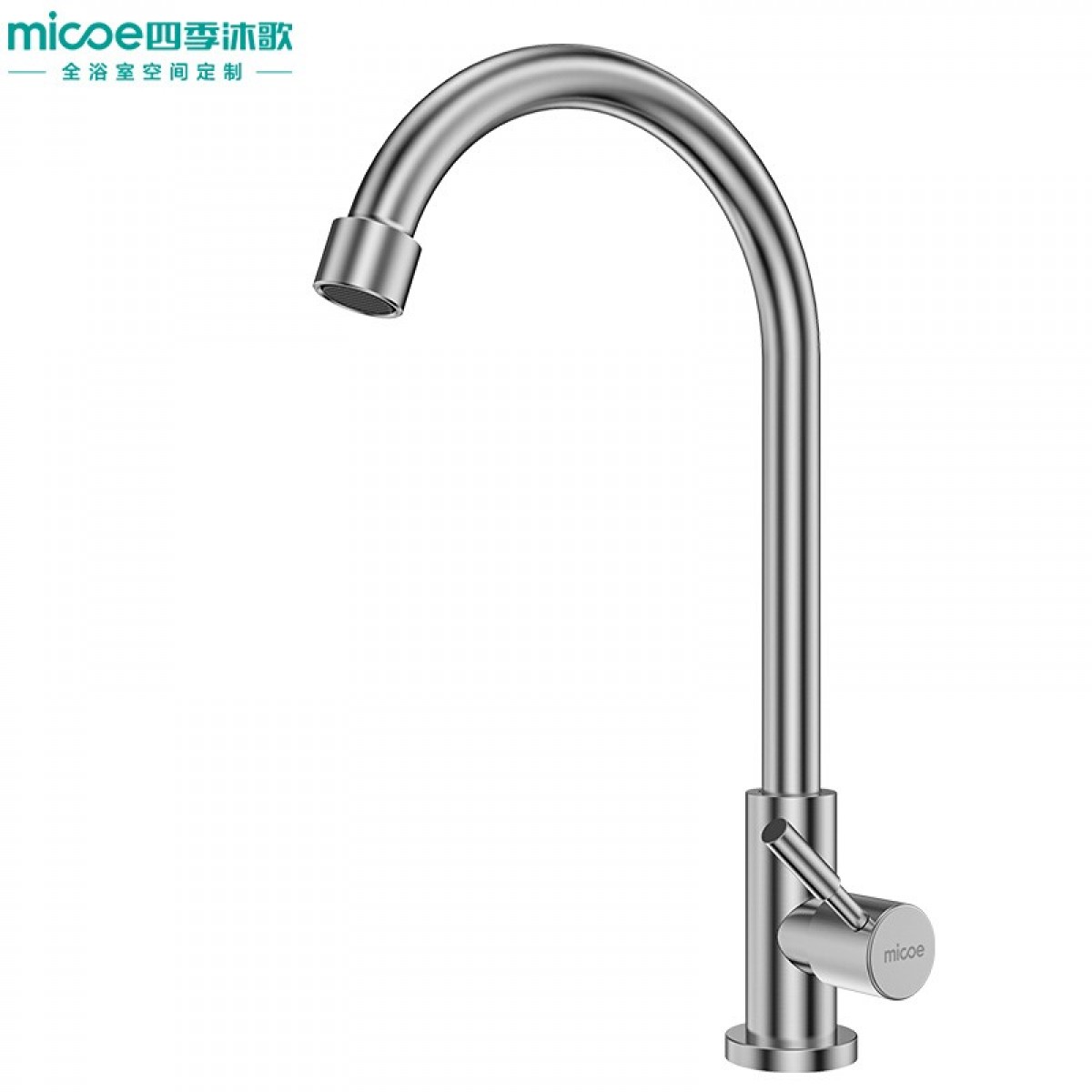 四季沐歌（MICOE） 四季沐歌厨房龙头洗手盆水龙头 360度旋转水龙头单冷洗菜盆厨房水槽龙头 【柔和款】厨房龙头M-C100F 单位：个